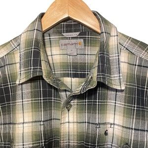 Carhartt Green Plaid Flannel Shirt